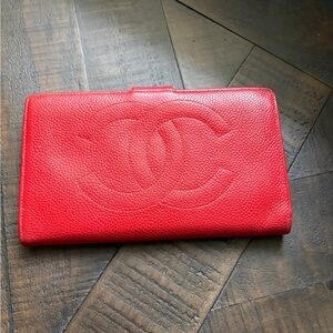 CHANEL Red Wallet